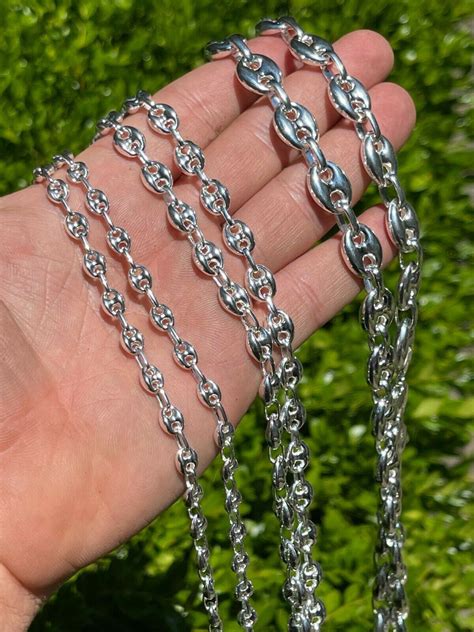 925 silver cz puffed gucci chain|mariner and gucci link chain.